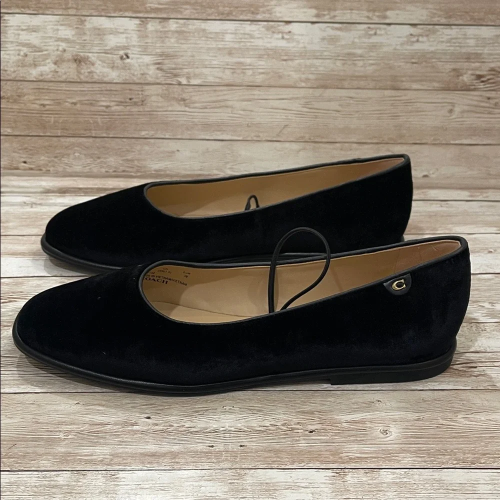 Coach Women's Emilia Mary Jane Flats
 Black Velvet Size 7.5B‎ NWT - Picture 11 of 13